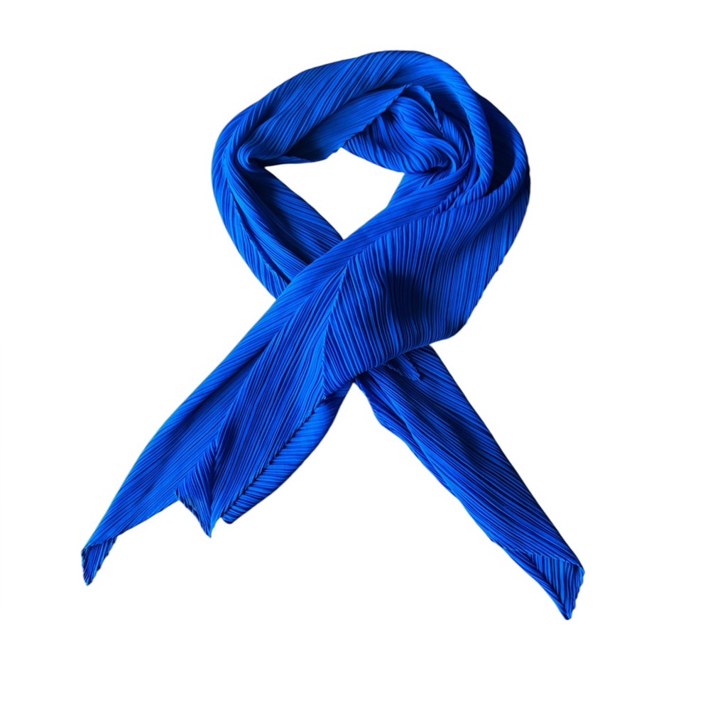 Issey Miyake Pleats Please Scarf Cobalt Blue
